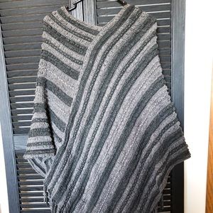 Striped poncho